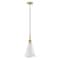 Nuvo Tango 1-Light Large Pendant Matte White with Burnished Brass 60/7477 - alternate 1